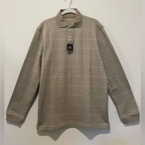Van Heusen, tan polo, long sleeves